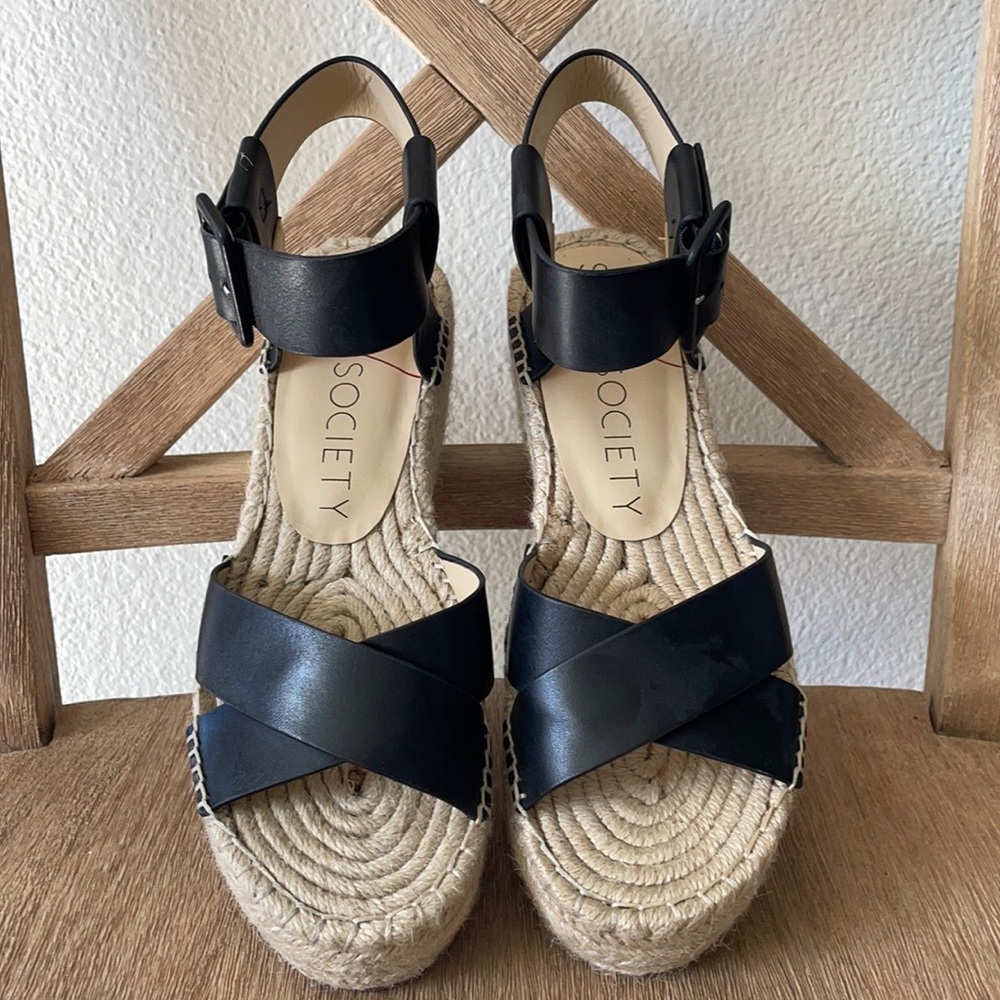 Sole Society Black Espadrilles